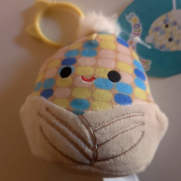 NWT 3.5" Louise Blue Maize Corn w/Silk Purse Clip Squishmallows Summer Fall Gift - Picture 2 of 6